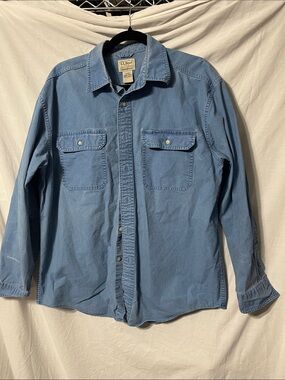 L.L. Bean Light Blue Denim Work Shirt